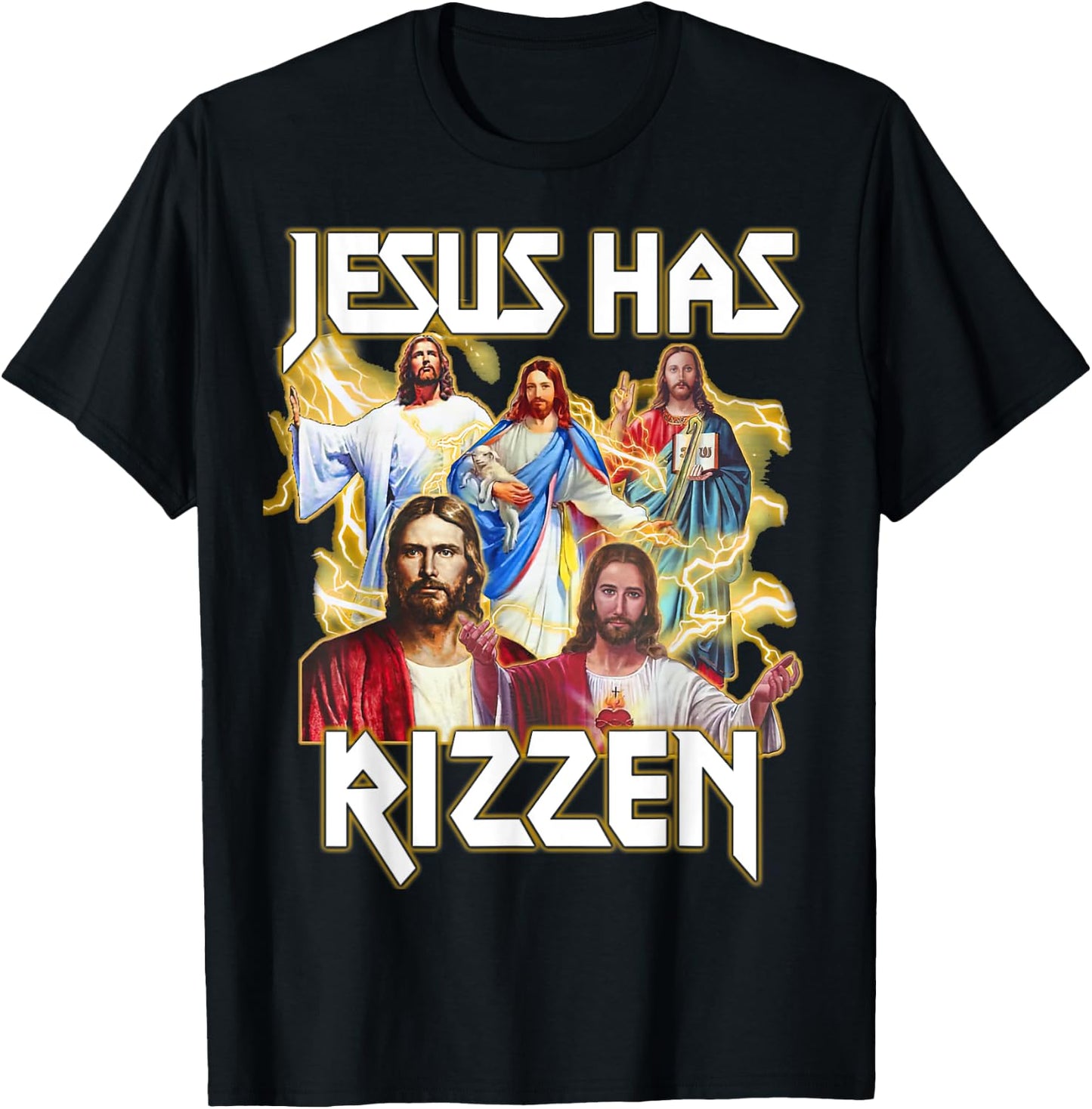 Jesus Has Rizzen, Christian Bible Faith, Christian Religion T-Shirt - T-Shirt | Black