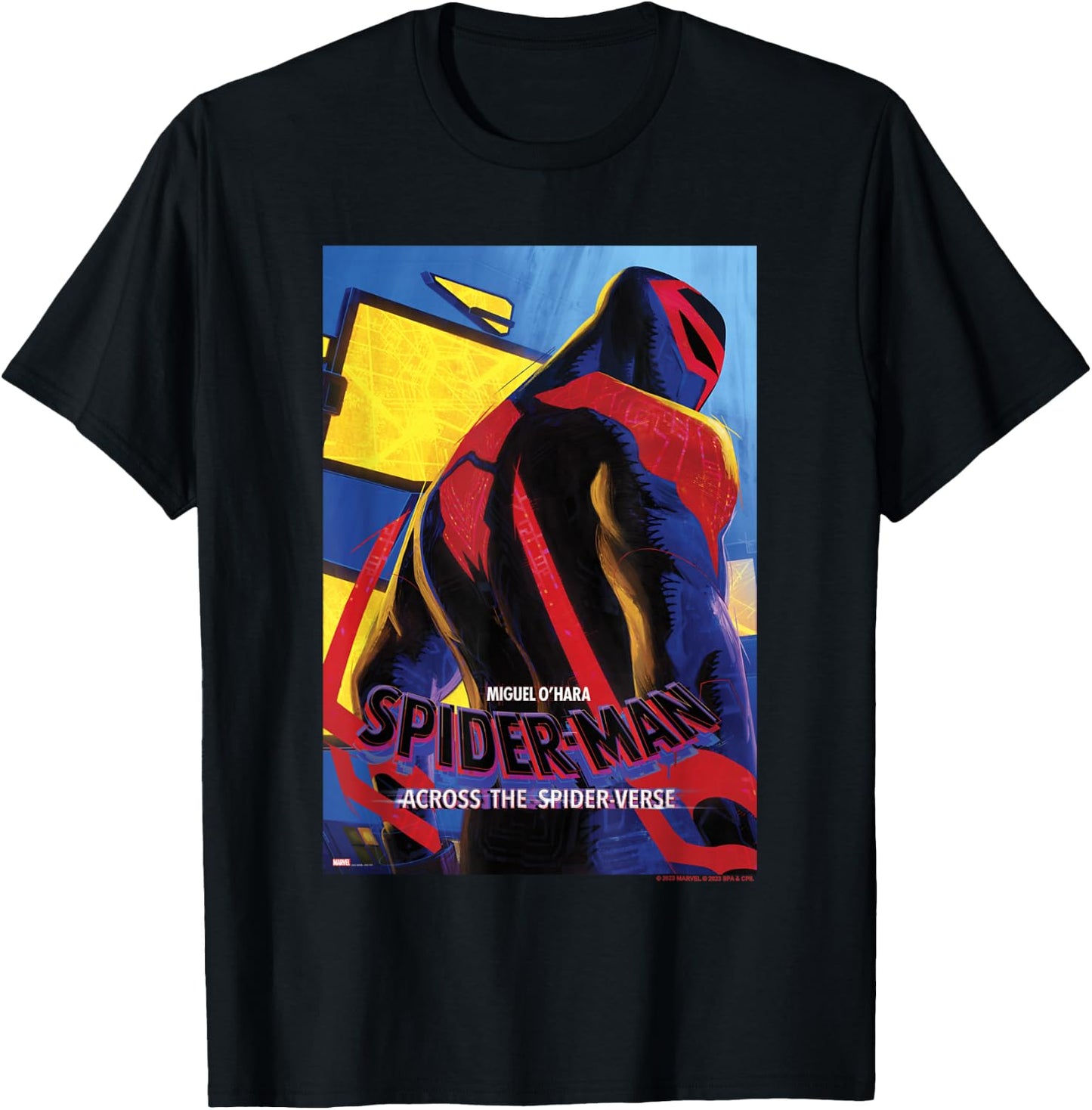 Marvel Spider-Man Across The Spider-Verse Part 1 Miguel Back T-Shirt - T-Shirt | Black