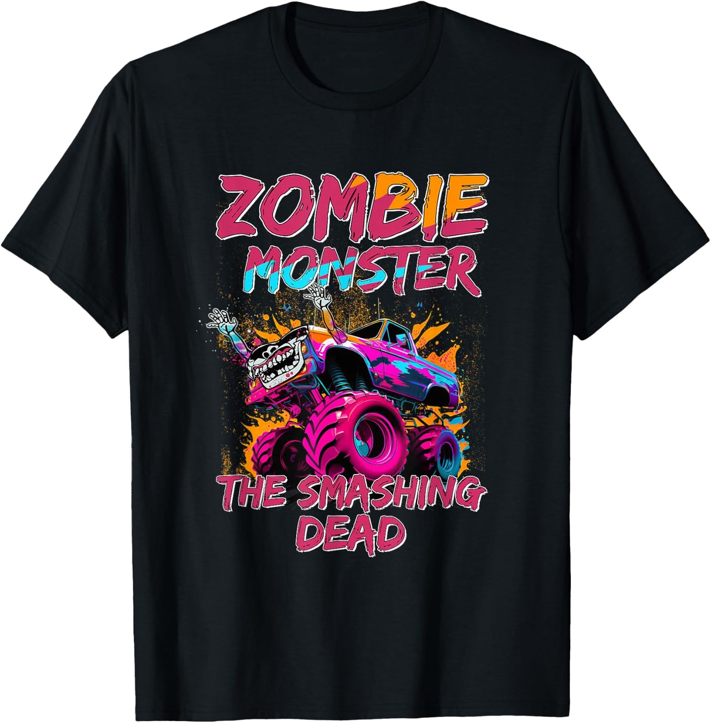 Zombie Monster Truck The Smashing Dead T-Shirt - T-Shirt | Black