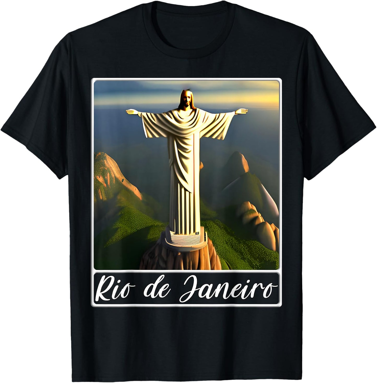 Christ the Redeemer Rio de Janeiro Brazil T-Shirt - T-Shirt | Black