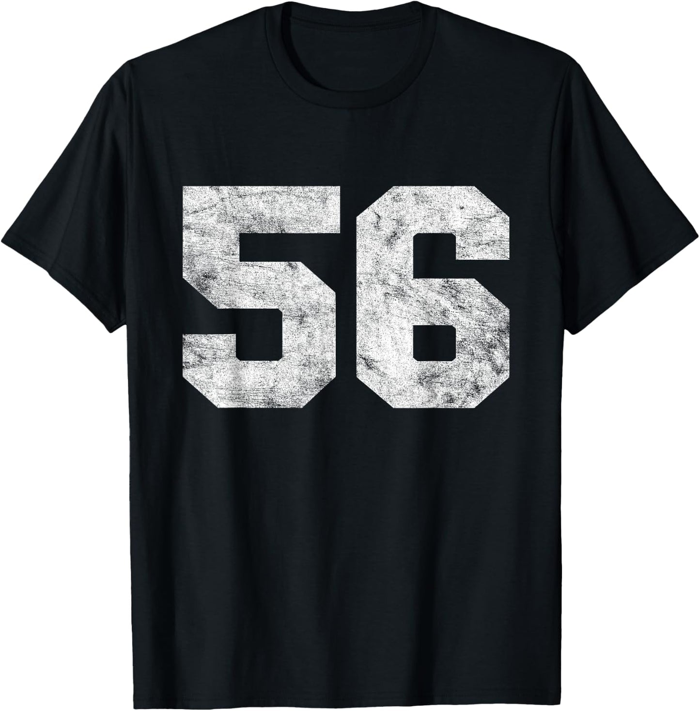 Vintage Lucky Number 56 Birthday Sports Player Team Athlete T-Shirt - T-Shirt | Black