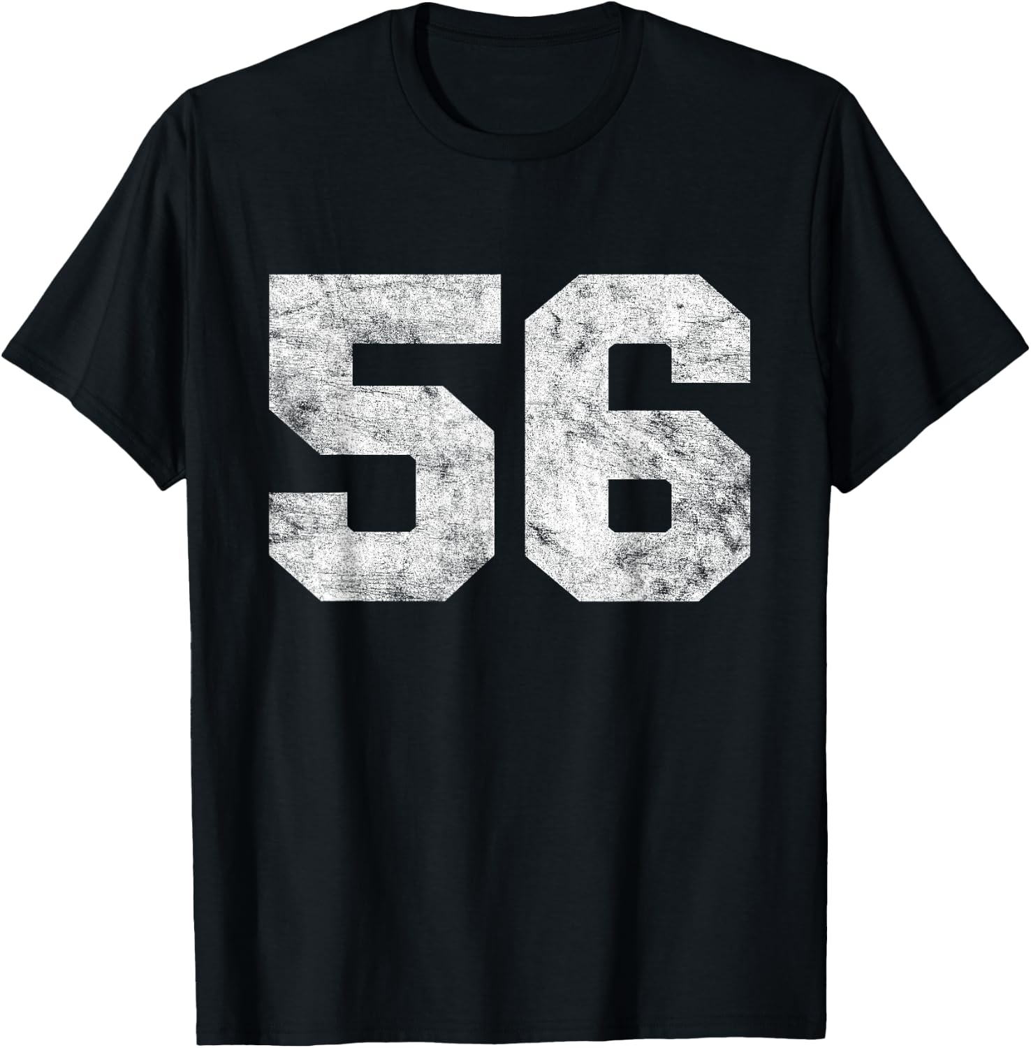 Vintage Lucky Number 56 Birthday Sports Player Team Athlete T-Shirt - T-Shirt | Black