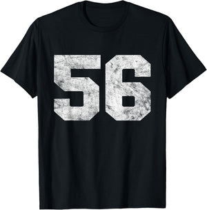 Vintage Lucky Number 56 Birthday Sports Player Team Athlete T-Shirt - T-Shirt | Black