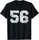 Vintage Lucky Number 56 Birthday Sports Player Team Athlete T-Shirt - T-Shirt | Black
