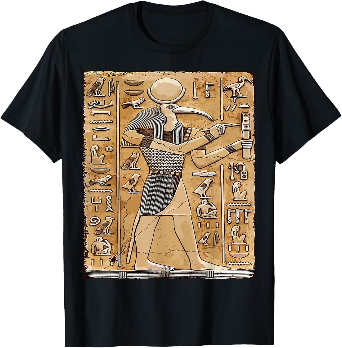 Djehuty | Egyptian God Of Moon | THOTH T-Shirt - T-Shirt | Black