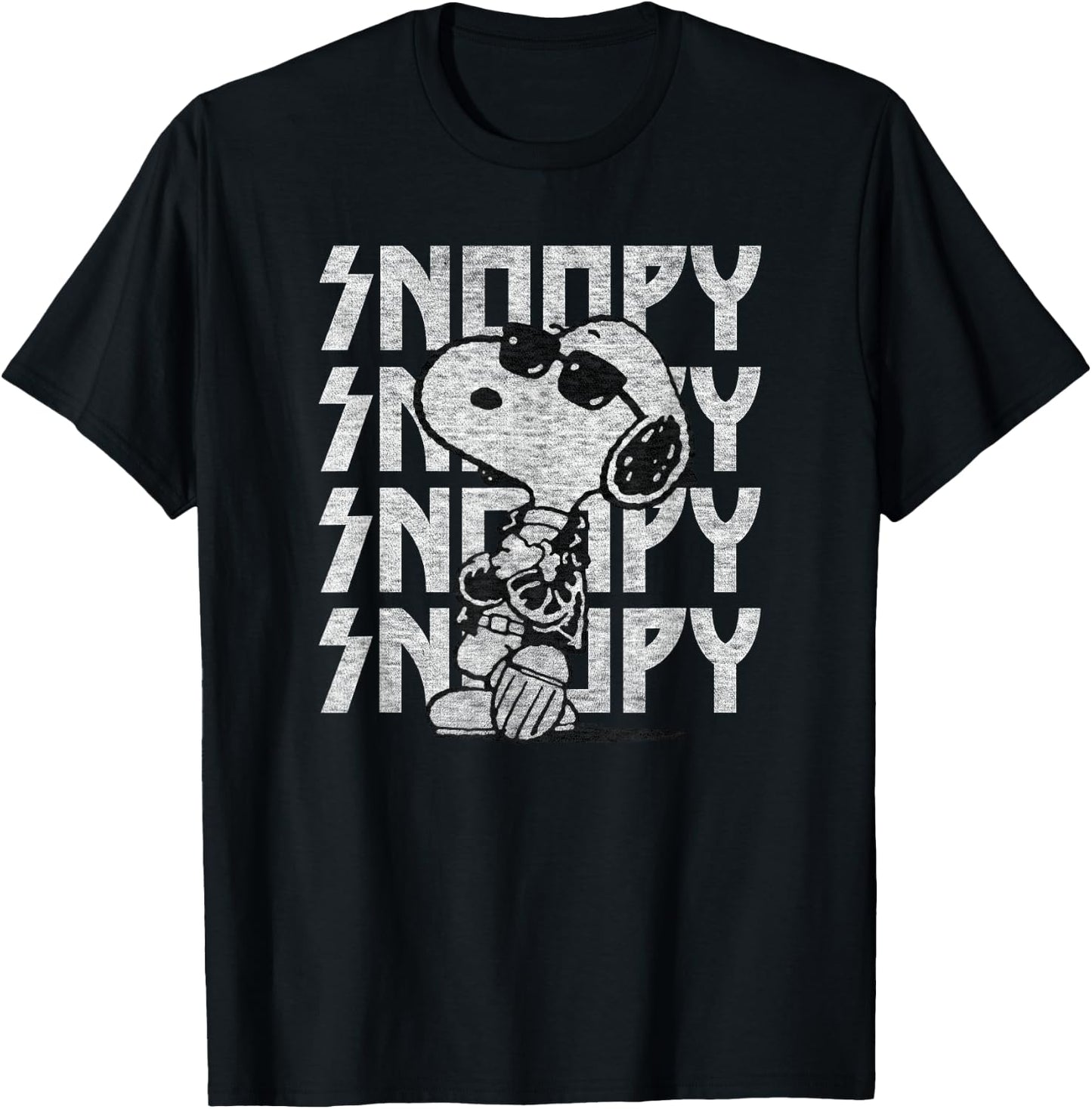 Peanuts - Rock Snoopy T-Shirt - T-Shirt | Black