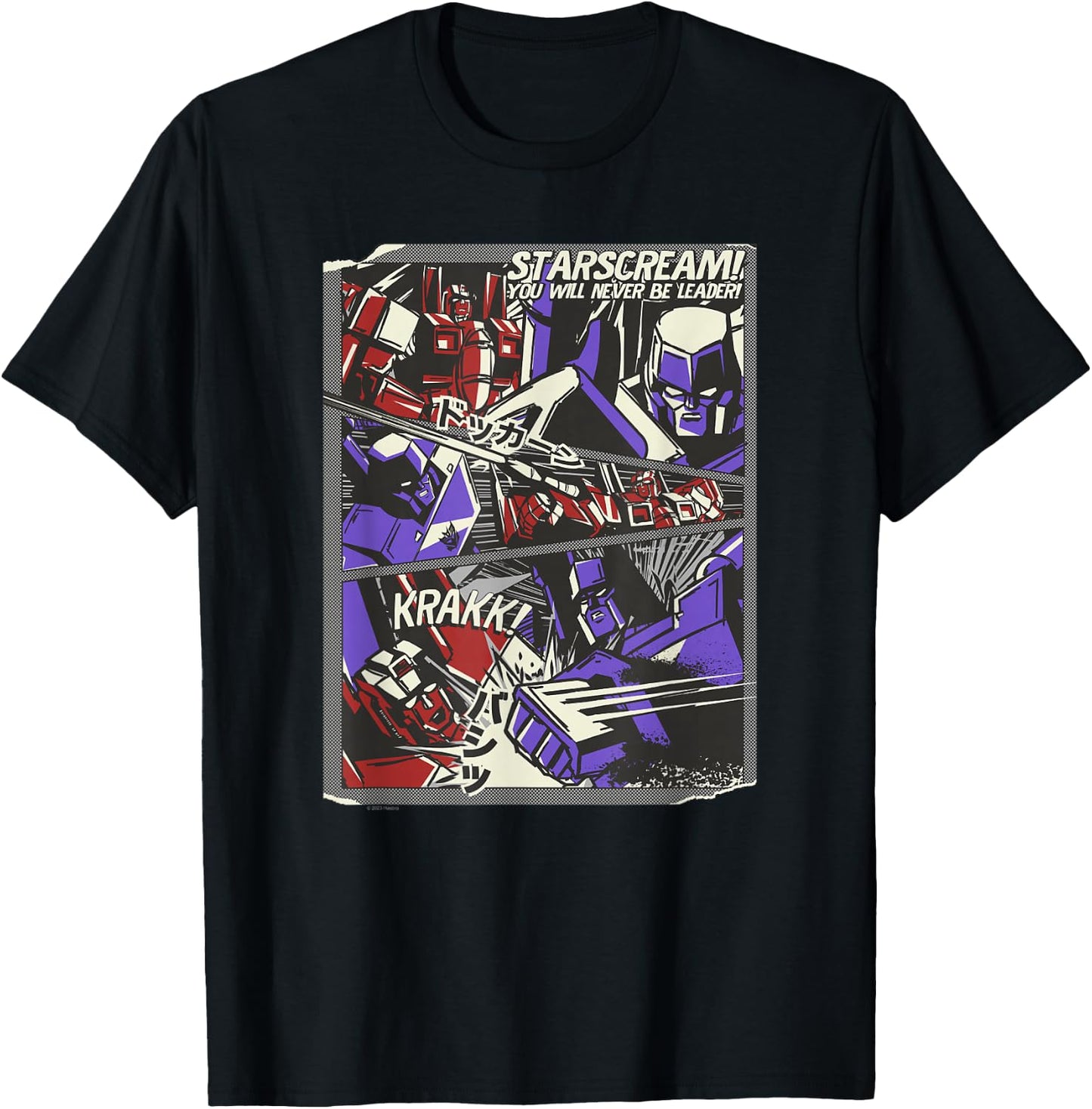 Transformers Starscream Will Never Be Leader Japanese Comic T-Shirt - T-Shirt | Black