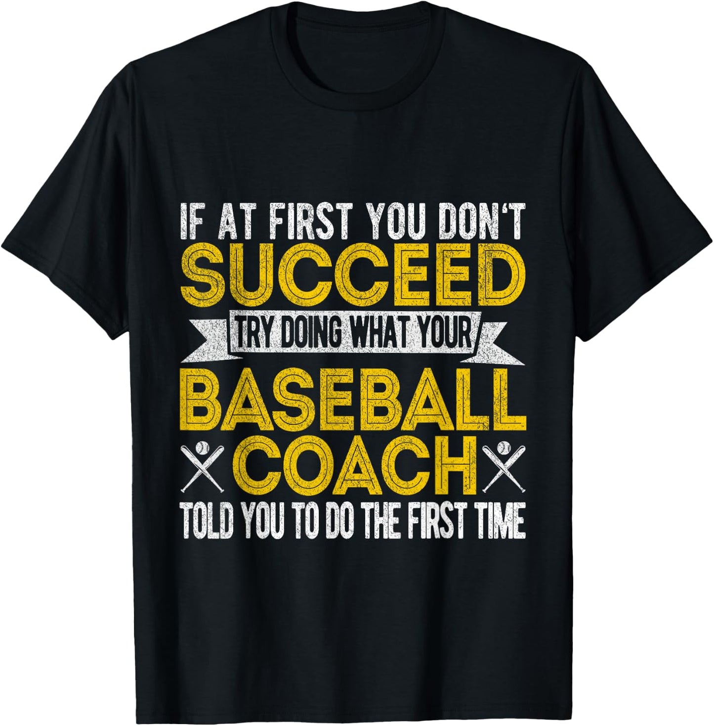 Funny Baseball Coach Baseball Team Coach Retro T-Shirt - T-Shirt | Black