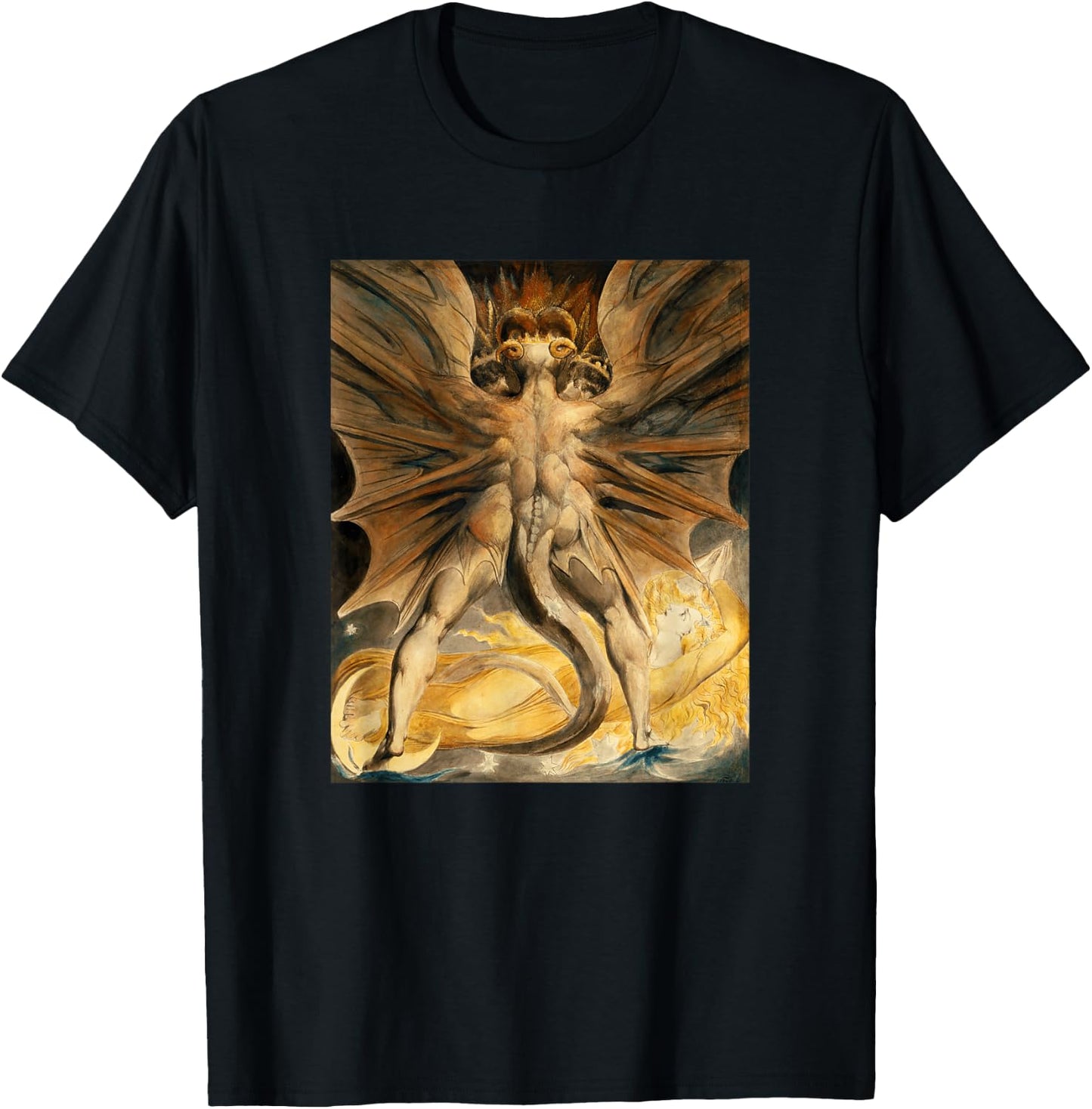 William Blake - The Dragon II - For Artists T-Shirt - T-Shirt | Black