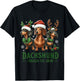 Dachshund Xmas Through the Snow Naughty List Dachshund T-Shirt - T-Shirt | Black