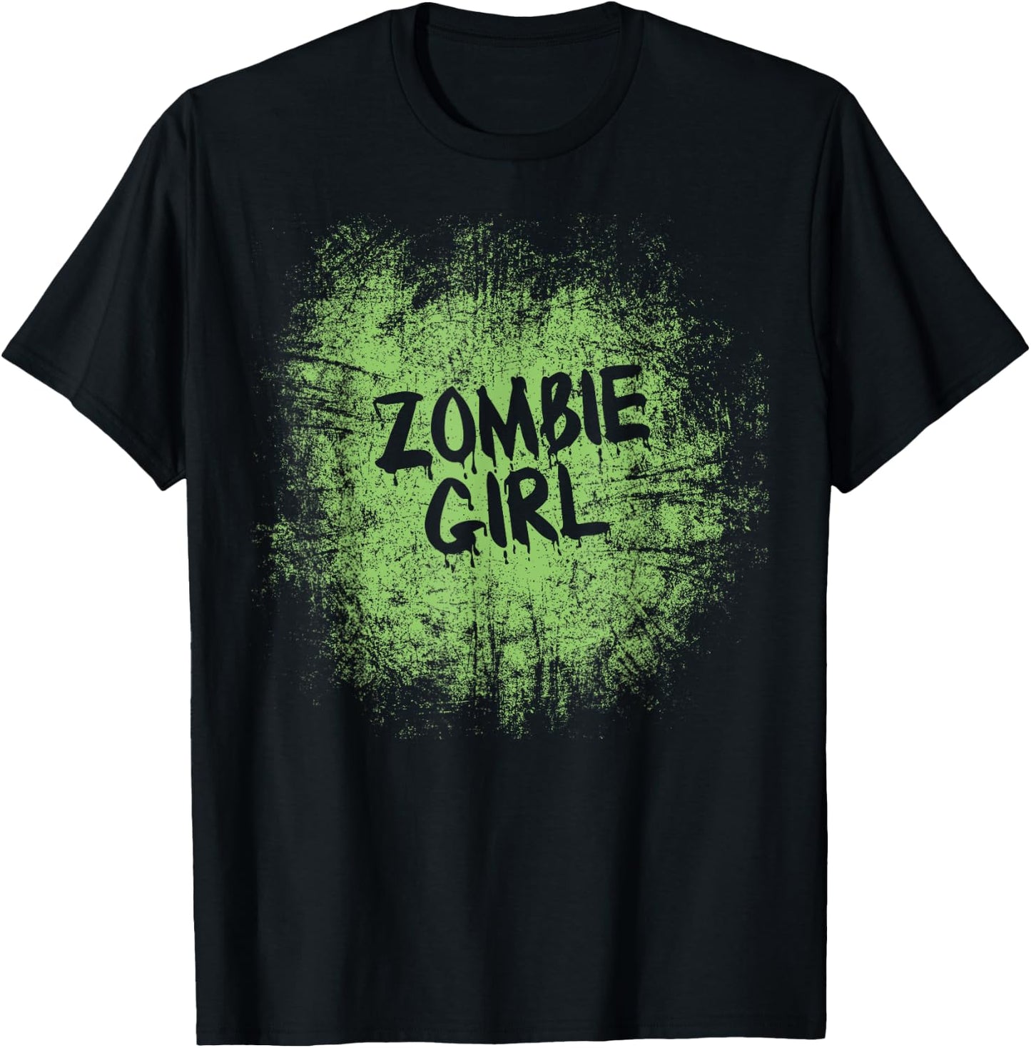 Zombie girl cool lazy halloween costume zombies family girls T-Shirt - T-Shirt | Black