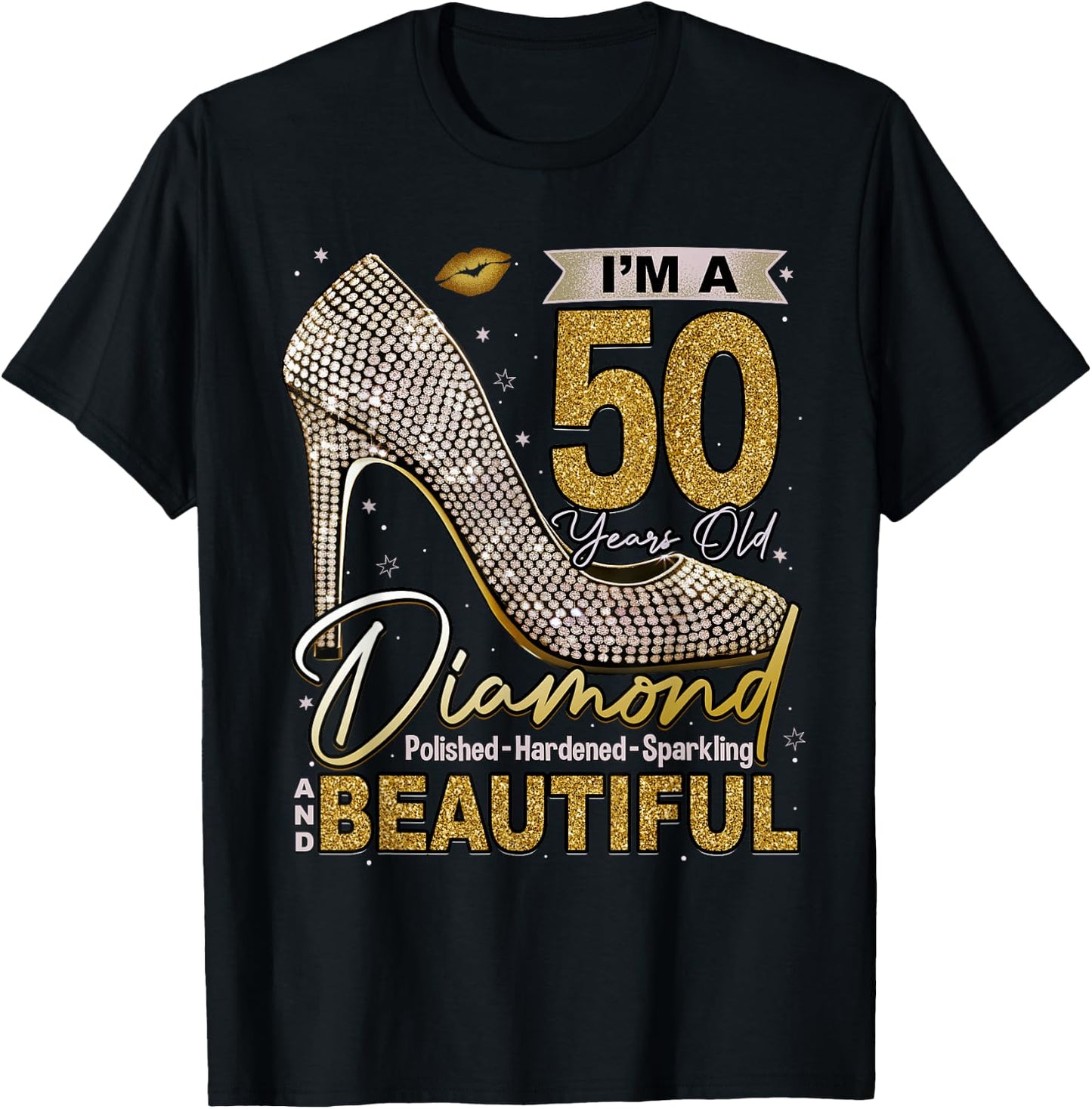 This Queen Makes 50 Looks Fabulous Shirt 50th Birthday Girls T-Shirt - T-Shirt | Black