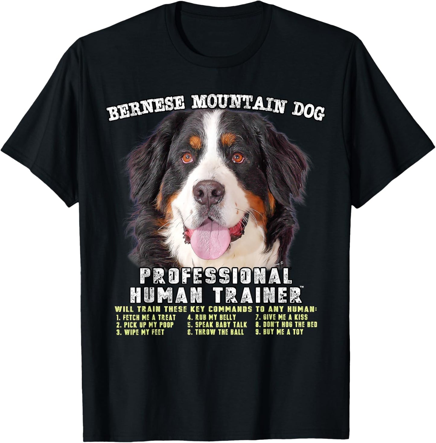 Bernese Mountain Dog Professional Human Trainer T-Shirt - T-Shirt | Black