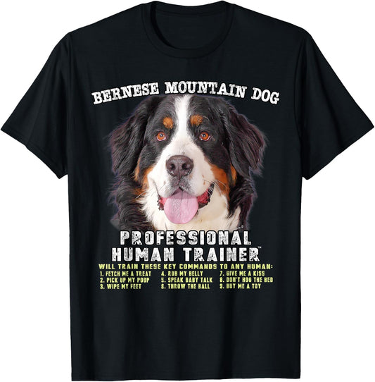 Bernese Mountain Dog Professional Human Trainer T-Shirt - T-Shirt | Black