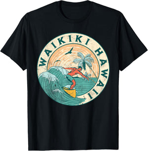 Waikiki Hawaii T-Shirt - T-Shirt | Black
