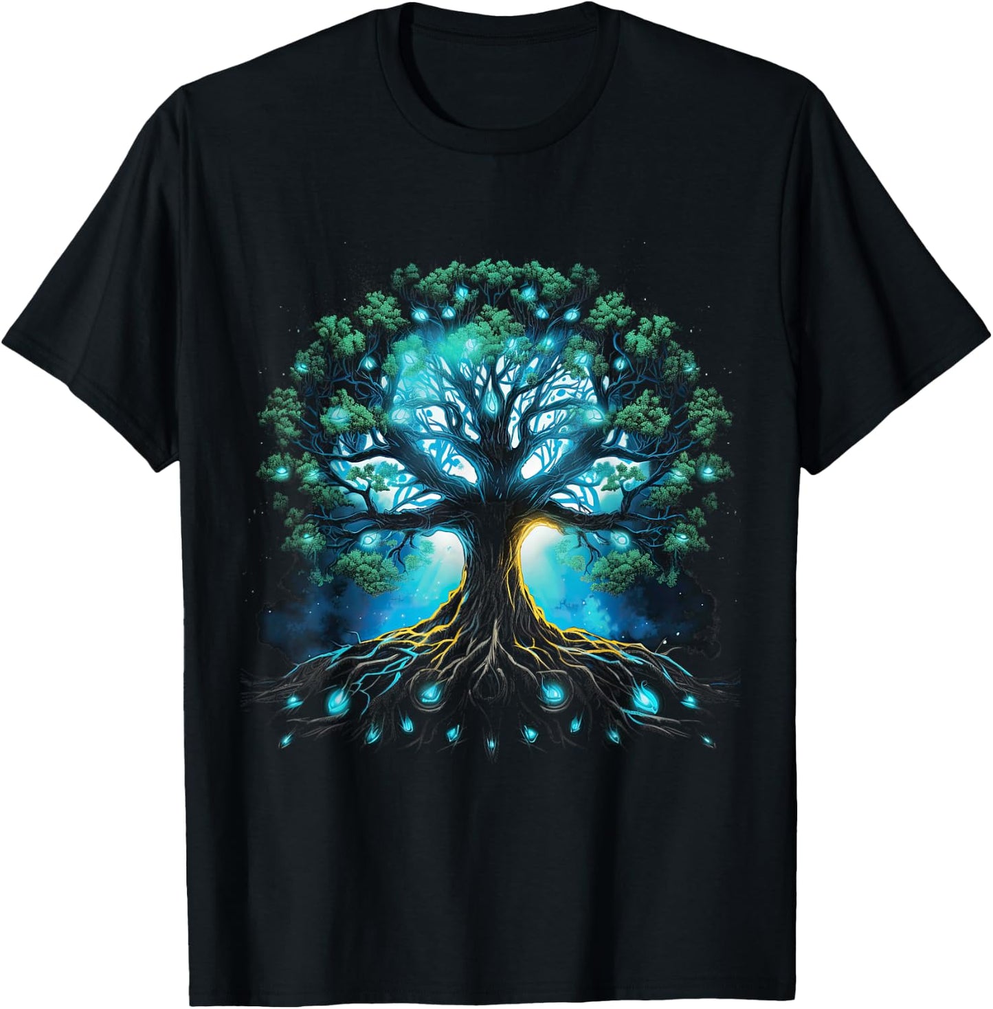Tree of Life Viking Midgard Thor Walhalla T-Shirt - T-Shirt | Black