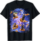 Space Capybara On Pizza Taco, Galaxy Capybaras Funny T-Shirt - T-Shirt | Black