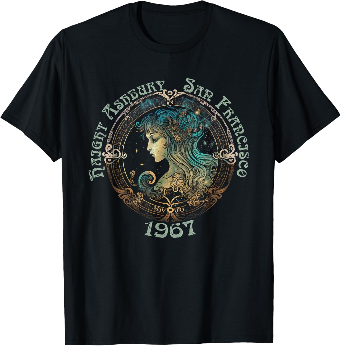 Haight Ashbury San Fransisco 1967 Bohemian Hippie 60s T-Shirt - T-Shirt | Black
