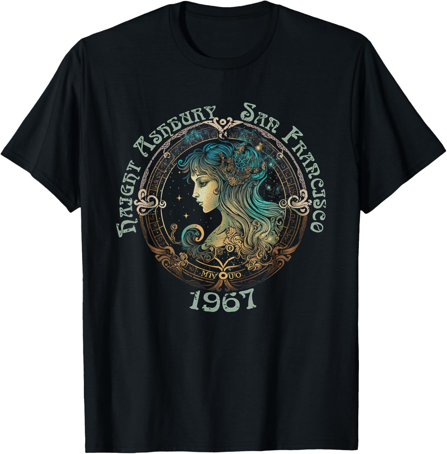 Haight Ashbury San Fransisco 1967 Bohemian Hippie 60s T-Shirt - T-Shirt | Black