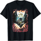 WB100 DC Comics The Batman Soaring Action Shot Sketch T-Shirt - T-Shirt | Black
