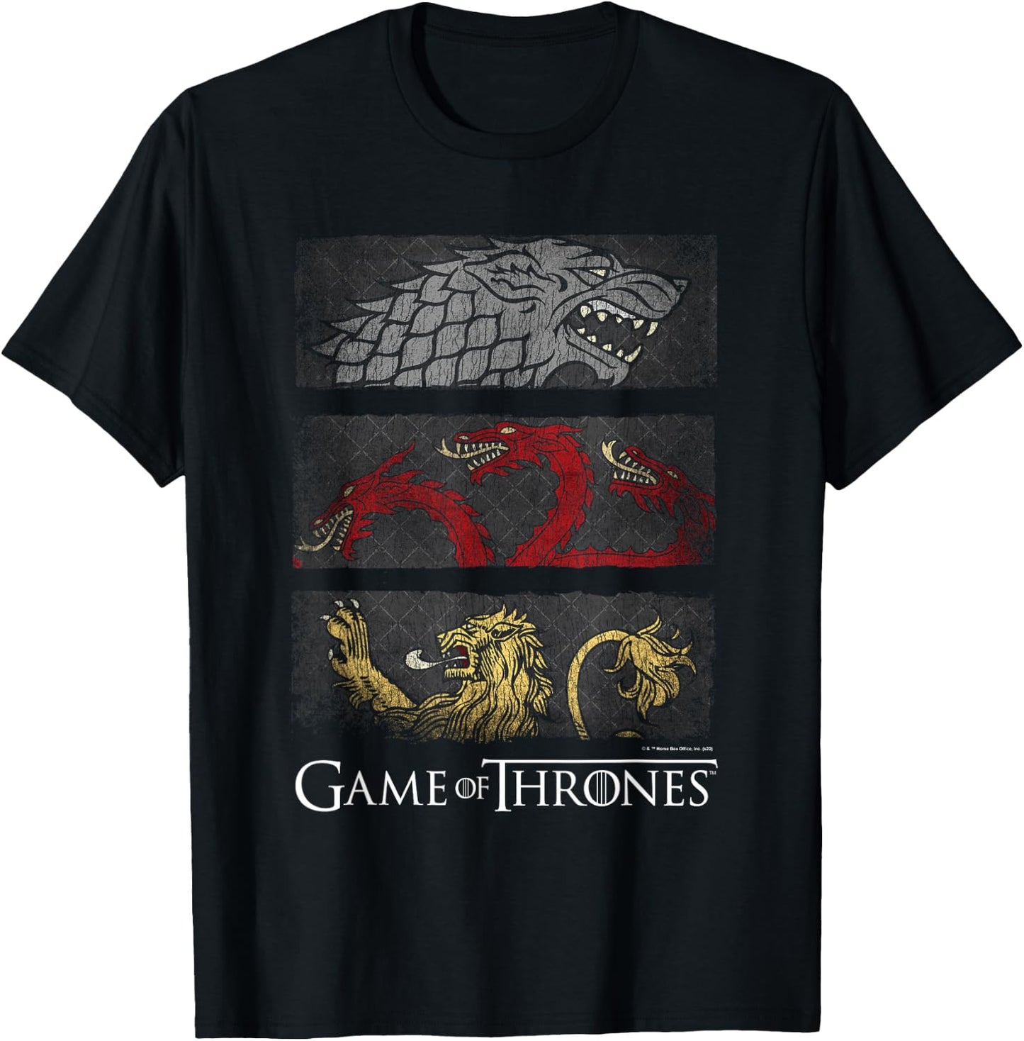Game of Thrones Sigil Banners T-Shirt - T-Shirt | Black