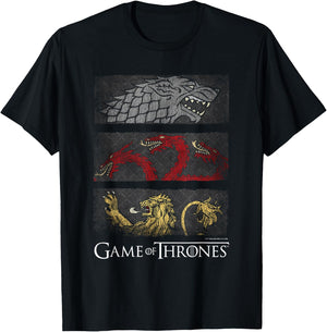 Game of Thrones Sigil Banners T-Shirt - T-Shirt | Black