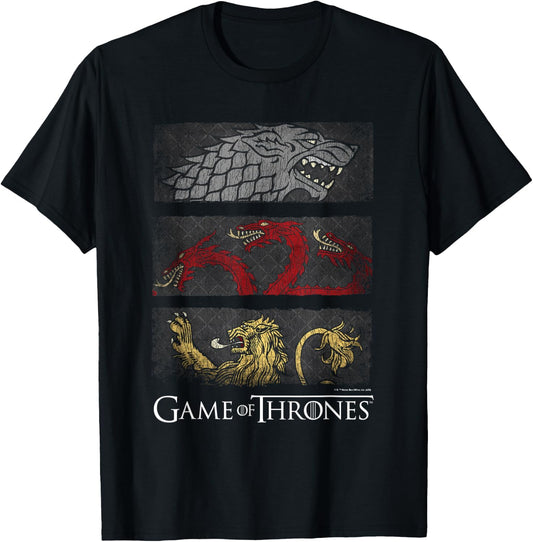 Game of Thrones Sigil Banners T-Shirt - T-Shirt | Black