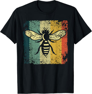 Funny Vintage Bee Designs Women Honey Beekeeping Bee T-Shirt - T-Shirt | Black