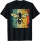 Funny Vintage Bee Designs Women Honey Beekeeping Bee T-Shirt - T-Shirt | Black