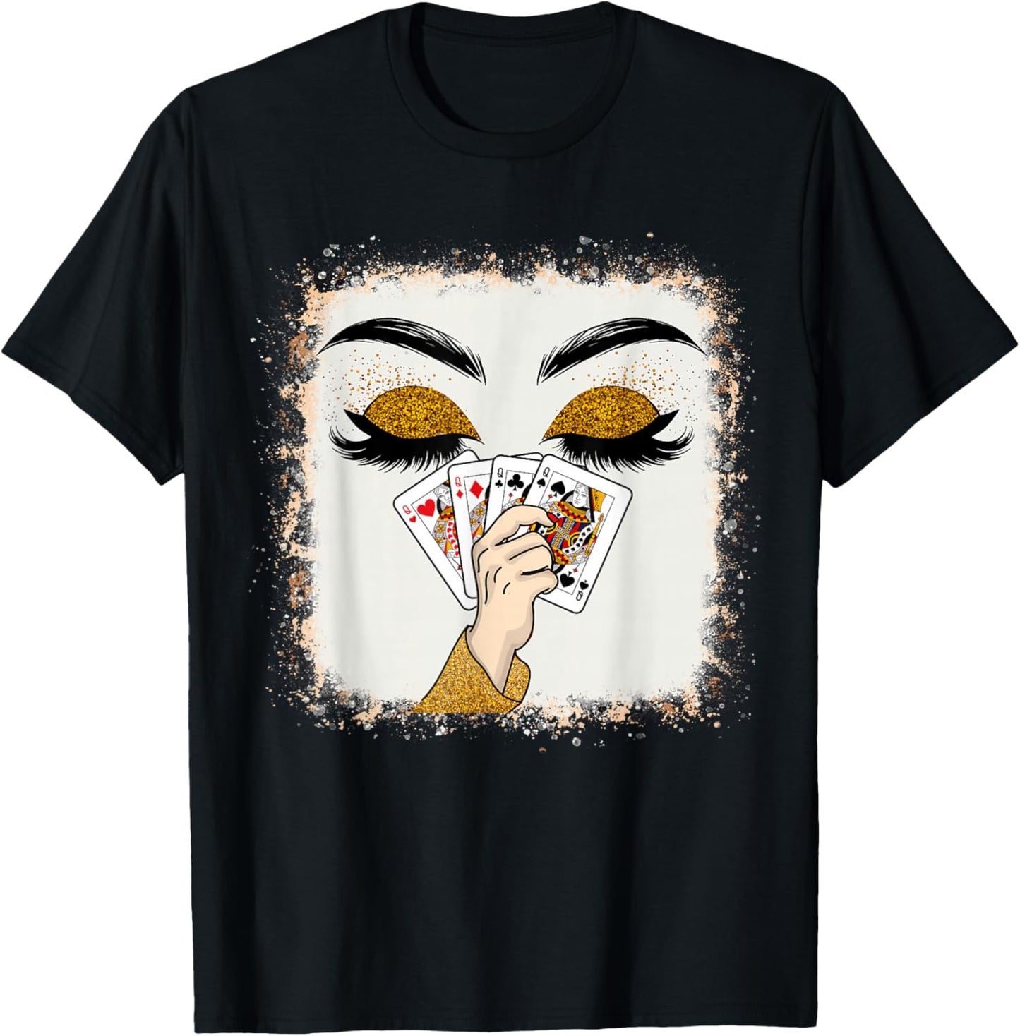 All Queens Playing Her Hand Card Game Casino T-Shirt - T-Shirt | Black