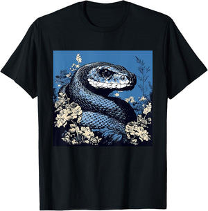 Retro Style Eastern Indigo Snake T-Shirt - T-Shirt | Black