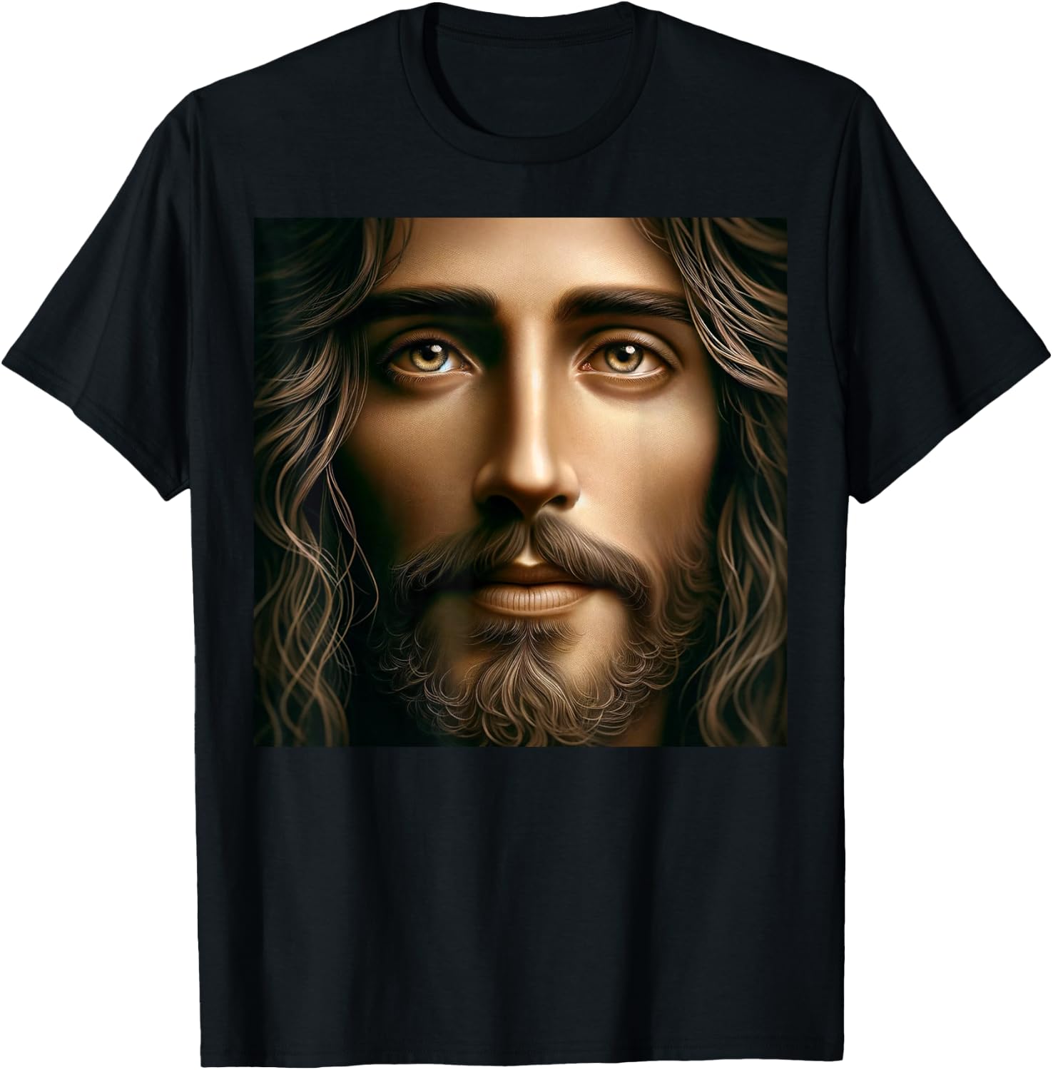 Jesus' Face T-Shirt - T-Shirt | Black