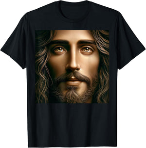 Jesus' Face T-Shirt - T-Shirt | Black