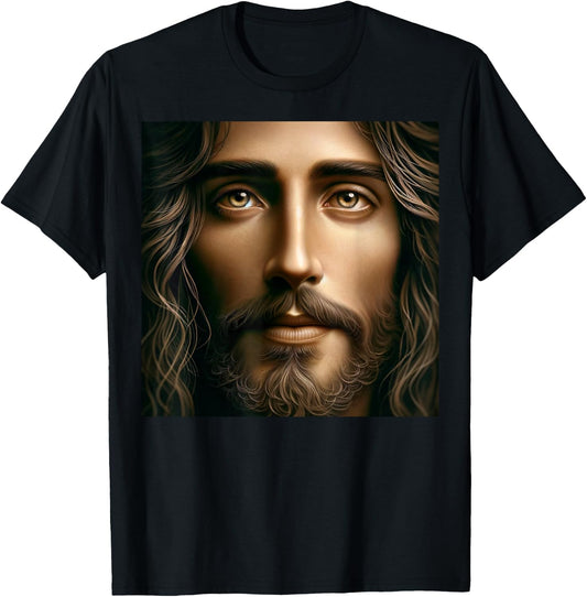 Jesus' Face T-Shirt - T-Shirt | Black