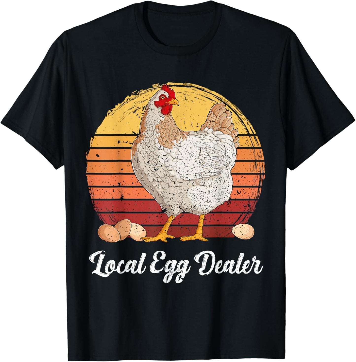 Supporting Local Egg Dealer Chickens Egg Lover Women Men T-Shirt - T-Shirt | Black