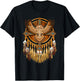 Owl Colorful Dreamcatcher Feathers Tribal Native American T-Shirt - T-Shirt | Black