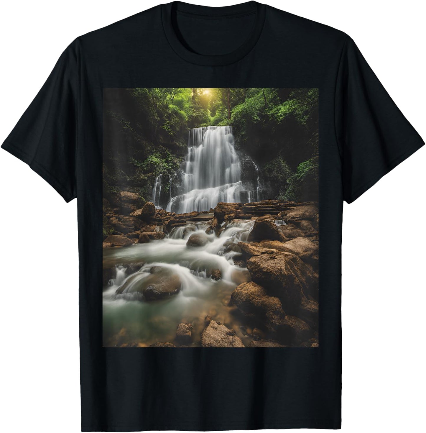 Waterfall Style Life: Pastel Falls And Nature Calls T-Shirt - T-Shirt | Black