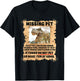 Missing Pet Dinosaur Funny Sayings Humor Dino Science Lover T-Shirt - T-Shirt | Black