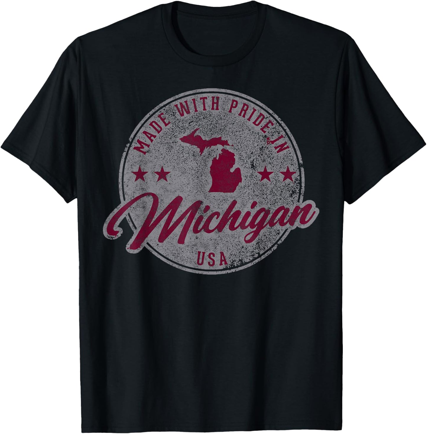 Vintage Great Lakes State Michigan Yooper Family Vacation T-Shirt - T-Shirt | Black