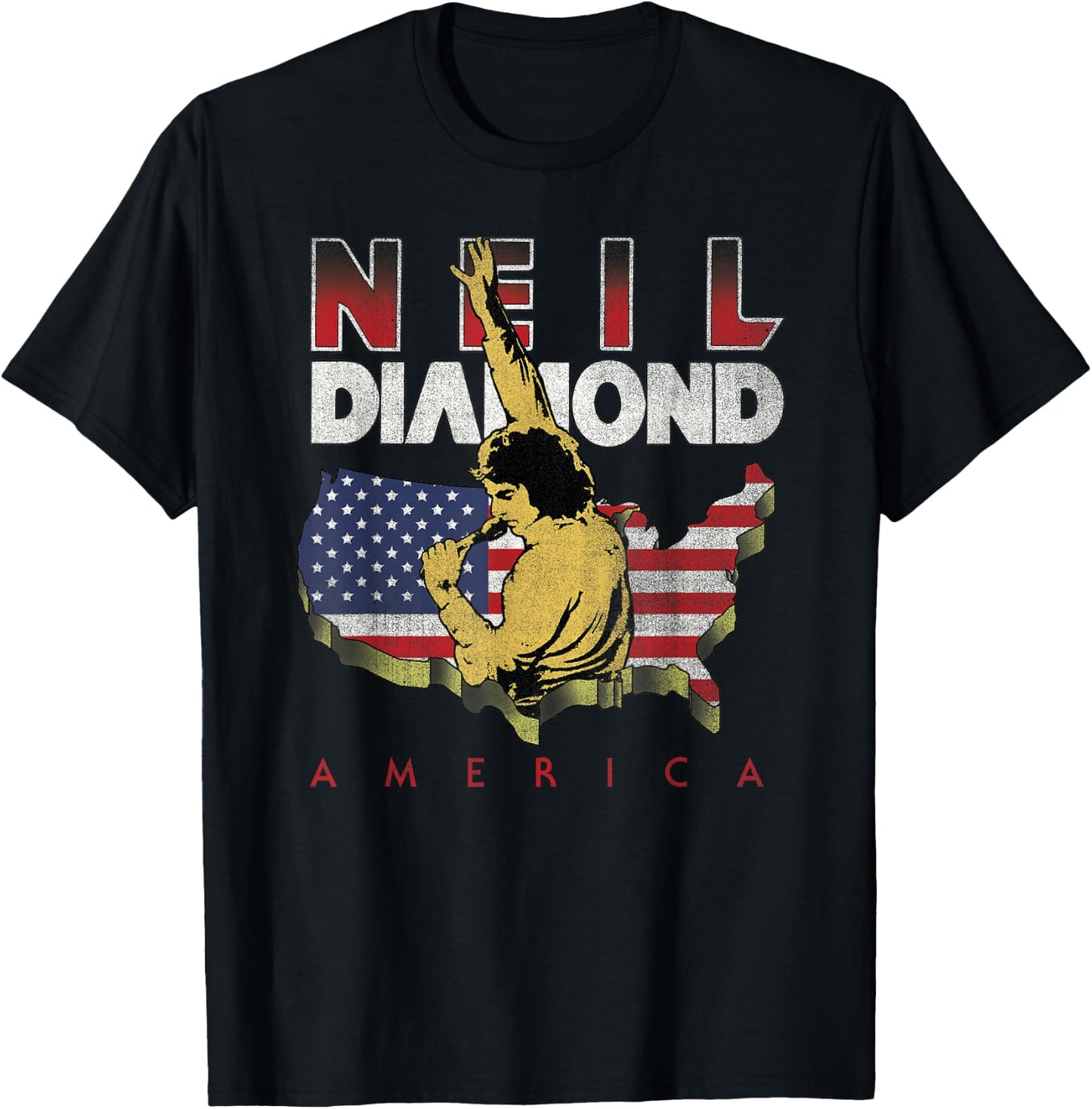 Official Neil Diamond America T-Shirt - T-Shirt | Black