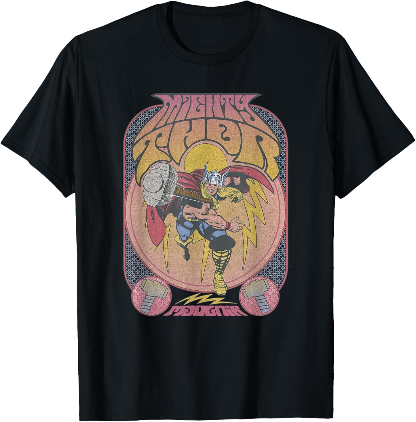 Marvel Comics Retro Classic Thor Seventies Vintage Poster T-Shirt - T-Shirt | Black