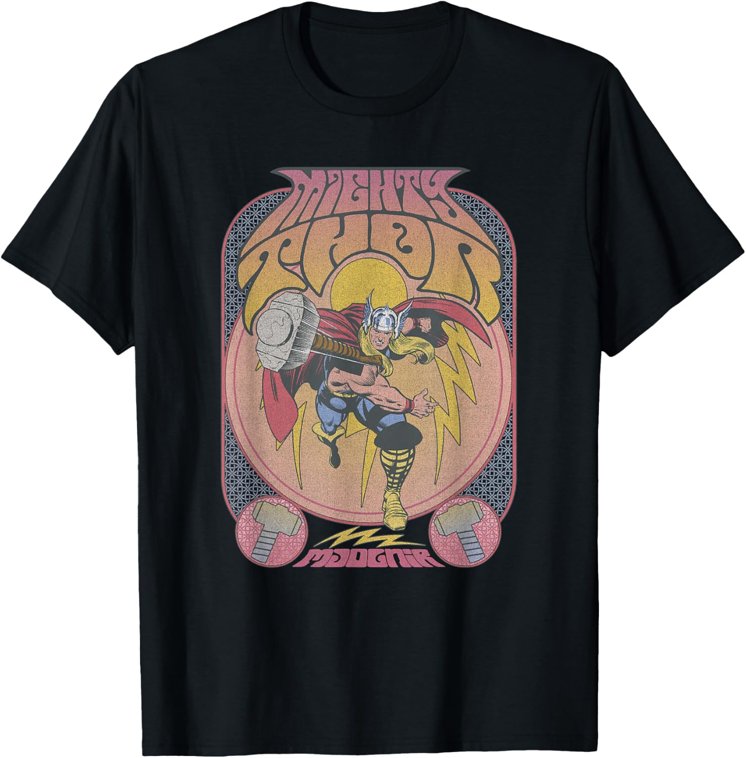 Marvel Comics Retro Classic Thor Seventies Vintage Poster T-Shirt - T-Shirt | Black