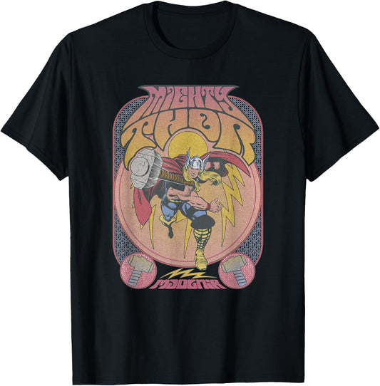 Marvel Comics Retro Classic Thor Seventies Vintage Poster T-Shirt - T-Shirt | Black