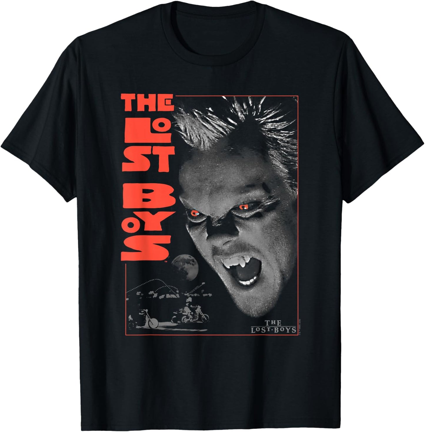 Warner Bros. The Lost Boys Fun to Be a Vampire Poster - Boys, Horror Enthusiasts, Halloween Lovers - Black - - Short Sleeve - Small T-Shirt - T-Shirt | Black