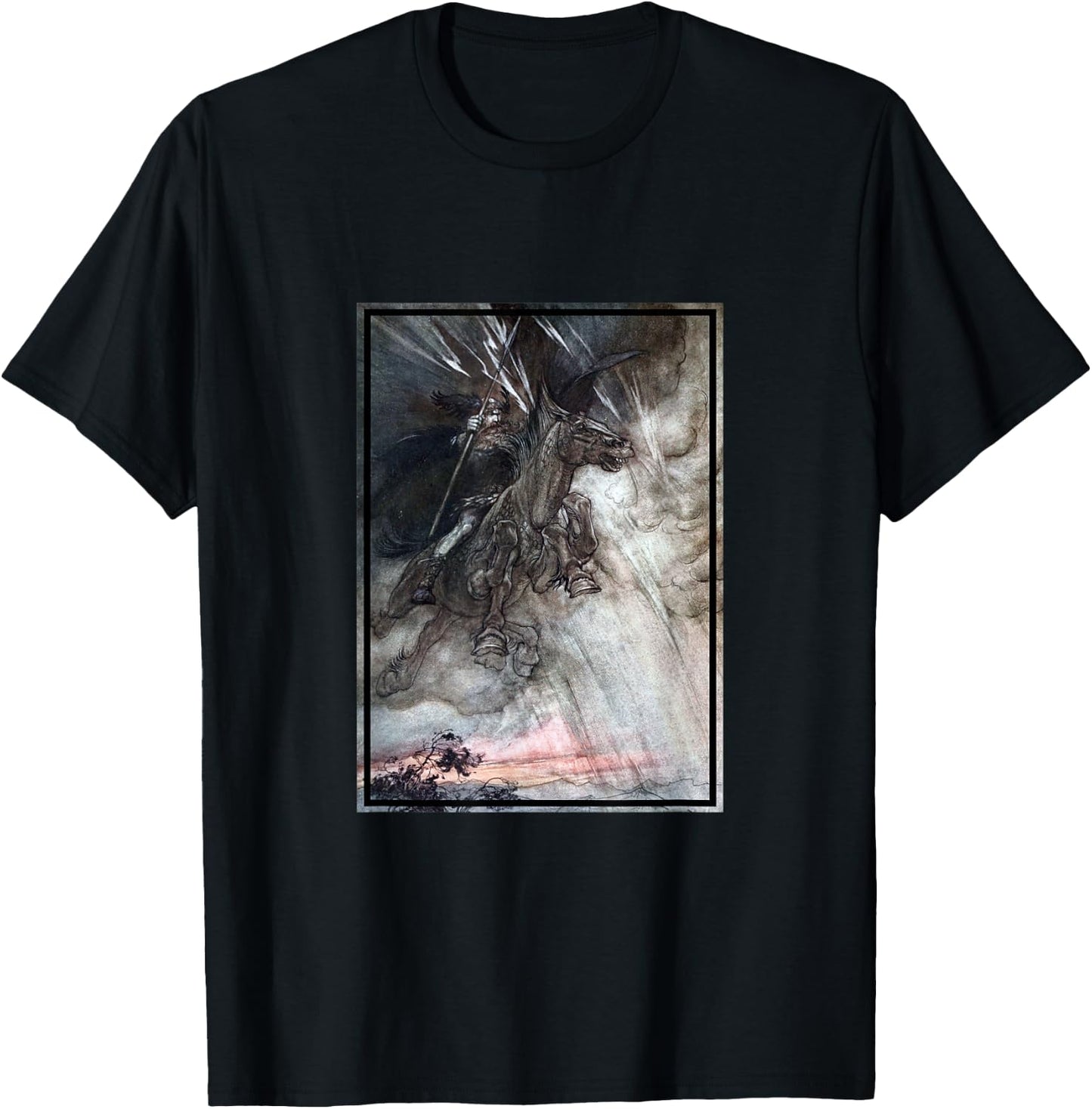 King Wotan - Rhinegold and the Valkyries Illustration T-Shirt - T-Shirt | Black