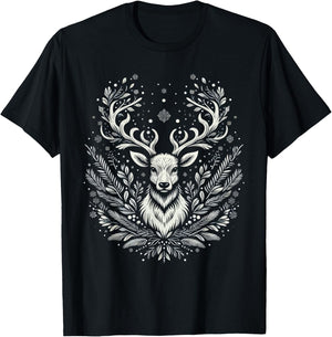 Christmas Reindeer Merry Christmas Xmas Morning Holiday T-Shirt - T-Shirt | Black
