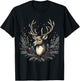 Christmas Reindeer Merry Christmas Xmas Morning Holiday T-Shirt - T-Shirt | Black