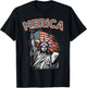 USA American Flag Patriotic 4th of July T-Shirt - T-Shirt | Black