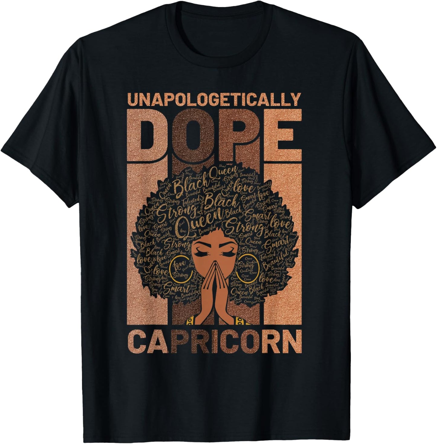 Unapologetically Dope Capricorn Black Girl Melanin Horoscope T-Shirt - T-Shirt | Black