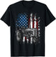 Patriotic Tractor American Flag Tractor Farm USA Farming T-Shirt - T-Shirt | Black